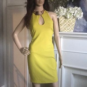  Halter Bodycon Dress - Lime